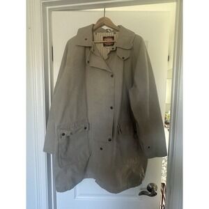 The Australian Outback Coat Tan Beige Canvas Jacket Lined Vintage Mens Large